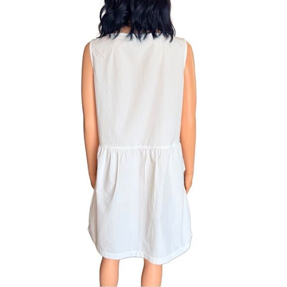 Gap Women’s White Cotton Button Down Summer Lightweight Mini Dress - Picture 5 of 8